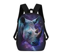 sinyumoney Cosmic Rhino Portrait-1 Schulrucksack, Wasserabweisender Schulrucksack, Business-Rucksack Für Damen Und Herren 17inch
