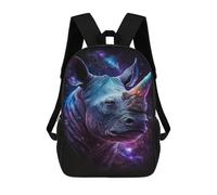 sinyumoney Cosmic Rhino Portrait-5 Schultaschen, Robuste Business-Laptoptasche Für Männer, Frauen Und Teenager 17inch