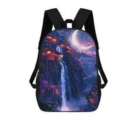 sinyumoney Crescent Moon Nightscape Schulrucksack, Freizeitrucksack, Schul-, Arbeits- Und Reiserucksack Für Männer, Frauen Und Teenager 17inch