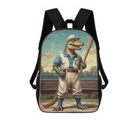 sinyumoney Cretaceous Dino Champ 27 3D-gedruckter Kinderschulrucksack Für Kinder, Reiserucksäcke, Büchertaschen, Schultaschen 17inch