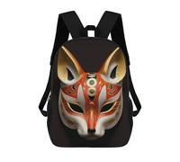 sinyumoney Cunning Fox Kitsune Mask Rucksack Schule Business Laptop Rucksack Tasche Unisex Freizeit Tagesrucksack Für Teenager Mädchen Jungen Frauen Männer 17inch