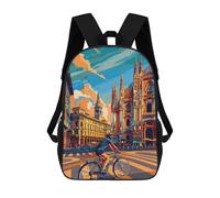 sinyumoney Cycling in Milan Rucksack Schulrucksack Business Laptoprucksack Unisex Freizeitrucksack Für Teenager Mädchen Jungen Frauen Männer 17inch