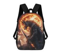 sinyumoney Dark Fantasy Monster Artwork Rucksäcke, Kinderrucksack, Schulrucksack, 3D-gedruckter Reiserucksack, Modischer Rucksack, Wasserdichte Schultasche Für Kinder 17inch