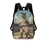 sinyumoney Dino Baseball Classic 37 Rucksack, 3D-gedruckte Schultasche, Lunchtasche, Reiserucksack, Freundesrucksack, Schulrucksack Für Mädchen Und Jungen 17inch