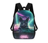 sinyumoney DJ Good Cat Schulrucksack, Freizeitrucksack, Schul-, Arbeits- Und Reiserucksack Für Männer, Frauen Und Teenager 17inch