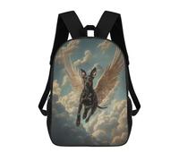 sinyumoney Doberman Angel Majestic Pet Memorial Dog with Wings Schultaschen Großer, Leichter Freizeitrucksack - Perfekt Für Reisen, Arbeit Und Den Täglichen Gebrauch 17inch