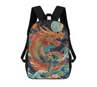 sinyumoney Dragon in Space Art Print Rucksack Schulrucksack Freizeitrucksack Tagesrucksack Schul-/Arbeits-/Reiserucksack Für Schule/Arbeit/Reisen 17inch