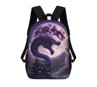 sinyumoney Dragon Moonlit Night Schulrucksack, Freizeitrucksack, Schul-, Arbeits- Und Reiserucksack Für Männer, Frauen Und Teenager 17inch