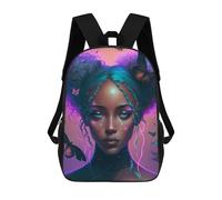 sinyumoney Enchanted Butterfly Portrait Kinderrucksack, 3D-gedruckter Schulrucksack, Rucksack Für Jungen Und Mädchen, Verstellbarer Schulrucksack Für Die Grundschule 17inch