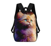 sinyumoney Enchanted Feline Portrait Schulrucksack, Freizeitrucksack, Schul-, Arbeits- Und Reiserucksack Für Männer, Frauen Und Teenager 17inch