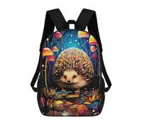 sinyumoney Enchanted Forest Hedgehog -4 Kinderrucksack, Schulrucksack, 3D-gedruckte Schulrucksäcke Für Grund- Und Mittelschüler, Geburtstagsgeschenk Für Teenager 17inch