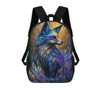sinyumoney Enchanted Fox Artwork Rucksack, Wasserabweisend, Reiserucksack, Computertasche Für Teenager, Mädchen, Jungen, Frauen, Männer 17inch