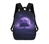 sinyumoney Enchanted Night Sky with Giant Moon Rucksack, Schulrucksack, Business-Rucksack, Strapazierfähiger Laptoprucksack Für Campus, Outdoor-Aktivitäten, Reisen Und Sport 17inch
