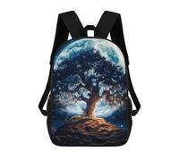 sinyumoney Enchanted Tree Under A Giant Moon Schulrucksack Computerrucksack Für Schule/Arbeit/Reisen Für Schule/Arbeit/Reisen 17inch