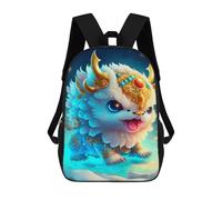 sinyumoney Fantasy Cute Mythical Beast Plush Toy Kinderrucksäcke, Schulrucksack, 3D-gedruckter Rucksack Für Kinder, Reiserucksack, Büchertasche, Kinder-Schultasche 17inch Schultasche