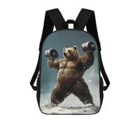 sinyumoney Fitness Bear Workout Schultaschen Modischer Schreibwarenrucksack Wasserdichter Freizeitrucksack Für Männer, Frauen Und Teenager 17inch