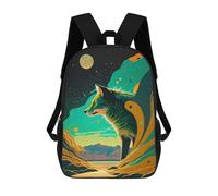 sinyumoney Fox in Abstract Landscape Rucksack Schule Arbeit Laptop Rucksack Rucksack Tasche Für Männer/Frauen 17inch