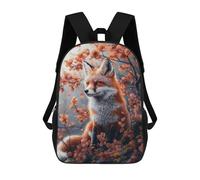 sinyumoney Fox in Blossom Schulrucksack, Wasserabweisender Computerrucksack Für Teenager, Mädchen, Jungen, Frauen Und Männer 17inch