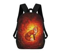 sinyumoney Fox in Fiery Vortex Digital Art Rucksack Computerrucksack Für Schule/Arbeit/Reisen Für Teenager Mädchen Jungen Frauen Männer 17inch