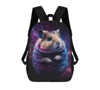 sinyumoney Galactic Hamster Plush Toy Rucksack Schulrucksack Sekundarstufe Freizeit Reiserucksack Für Jungen/Mädchen/Teenager 17inch