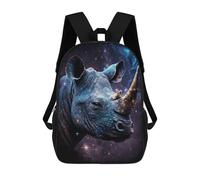 sinyumoney Galactic Rhino Portrait-8 Rucksack, Schulrucksack, Business-Rucksack, Strapazierfähiger Laptoprucksack Für Campus, Outdoor-Aktivitäten, Reisen Und Sport 17inch