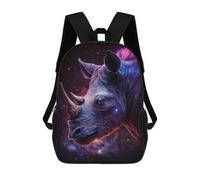 sinyumoney Galactic Rhino Profile-3 3D-gedruckte Kinder-Rucksäcke 17inch Jungen Modische Reiserucksäcke Schultaschen Für Jungen Grund- Und Mittelschüler