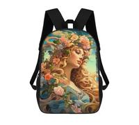 sinyumoney Galactic Rhino Profile-5 Schulrucksack, 3D-Druck, für Kinder, lässig, modisch, für Reisen für Kinder und Studenten., Stil-19, 17"