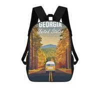 sinyumoney Georgia Road Trip Travel Poster Schulrucksack, Wasserabweisender Schulrucksack, Business-Rucksack Für Jungen/Mädchen/Teenager 17inch