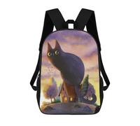 sinyumoney Giant Cat by Day Schulrucksack, Wasserabweisender Schulrucksack, Business-Rucksack - Perfekt Für Reisen, Arbeit Und Den Täglichen Gebrauch 17inch