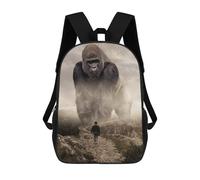 sinyumoney Giant Gorilla Vs Man Leichter Schulrucksack, Ideal Für Flughafen Und Uni, Für Teenager, Mädchen, Jungen, Frauen Und Männer 17inch