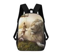 sinyumoney Giant Lion Rucksäcke Kinder Schulrucksack Schultasche 3D-gedruckte Schultasche Für Jungen Grund- Und Mittelschüler 17inch