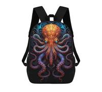 sinyumoney Giant Octopus Art Print Kinderrucksack, Schulrucksack, 3D-gedruckter Cartoon-Rucksack Mit Großem Fassungsvermögen Für Jungen Und Mädchen 17inch