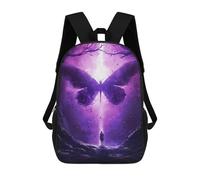 sinyumoney Giant Purple Butterfly Leichter Schulrucksack, Ideal Für Flughafen, Uni, Schülerinnen Und Teenager 17inch