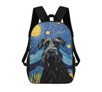 sinyumoney Giant Schnauzer Starry Rucksack Schule Arbeit Laptop Rucksack Rucksack Tasche Für Camping Outdoor-Abenteuer Und Tägliche Reisen 17inch