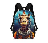 sinyumoney Giraffe Astronaut in Space Suit-1 Rucksack Schulrucksack Freizeitrucksack Tagesrucksack Schul-/Arbeits-/Reiserucksack Für Schule/Arbeit/Reisen 17inch