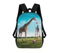 sinyumoney Giraffe Dreams of Cotton Candy Großer Schulrucksack Für Jungen, Teenager, Mädchen, Jungen, Frauen, Männer 17inch