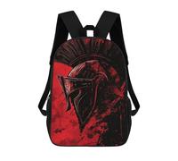 sinyumoney Gladiator Helmet Art Print Rucksack, Wasserabweisend, Reiserucksack, Computertasche Für Teenager, Mädchen, Jungen, Frauen, Männer 17inch