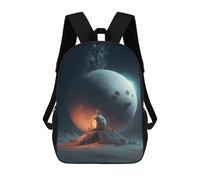sinyumoney Go to The Moon Rucksack Tagesrucksack Business-Rucksack Wasserabweisende Schultasche Für Herren/Damen 17inch