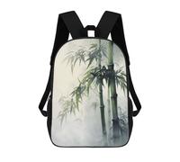 sinyumoney Green Zen Bamboo Paradise Rucksack Schulrucksack Freizeitrucksack Tagesrucksack Schule Arbeit Reisetasche Für Mädchen, Teenager-Mädchen 17inch