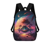 sinyumoney Island with Giant Tree And Moon Rucksack Schule Arbeit Laptop Rucksack Rucksack Tasche Für Männer/Frauen 17inch