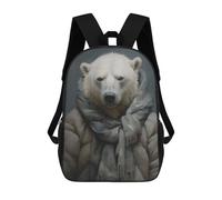 sinyumoney Kinder-Schulrucksack Polar Bear Fashion Schulrucksack, Freizeitrucksack, Reiserucksack, 3D-gedruckt, Jungen, Mädchen, Großer Tagesrucksack 17inch