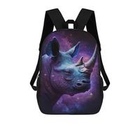 sinyumoney Kinderrucksäcke Galactic Rhino Profile-6 Rucksack Schulrucksack Kinder Schultasche Reiserucksäcke Büchertaschen 3D-gedruckter Rucksack Für Kinder Jungen Und Mädchen 17inch