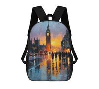sinyumoney London Night Lights Reflections Rucksack Schule Sekundarstufe Gymnasium College Rucksack Reisen Für Campus Outdoor Reisen Sport 17inch