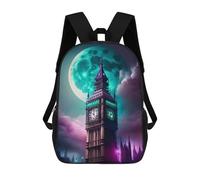 sinyumoney London Nights Big Ben's Glow Rucksack Schule Arbeit Laptop Rucksack Rucksack Tasche Für Camping Outdoor-Abenteuer Und Tägliche Reisen 17inch