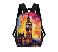 sinyumoney London's Vibrant Big Ben Schulrucksack, Wasserabweisend, Reiserucksack, Computertasche - Perfekt Für Reisen, Arbeit Und Den Täglichen Gebrauch 17inch