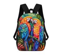 sinyumoney Macaws in Tropical Paradise Rucksack, Freizeitrucksack, Schulrucksack, Arbeitsrucksack, Reiserucksack - Perfekt Für Reisen, Arbeit Und Den Täglichen Gebrauch 17inch