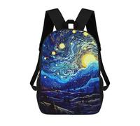 sinyumoney Magical Starry Night Kinderrucksack, Schultasche Für Kinder, 3D-gedruckte Schulrucksäcke Für Jungen Und Teenager, Schüler 17inch