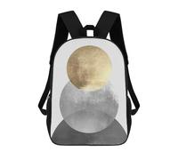 sinyumoney Metal And Gold Art E 3D-gedruckter Kinderschulrucksack Für Kinder, Geräumiger Reiserucksack, Büchertasche, Schulrucksack Für Kinder 17inch