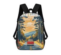 sinyumoney North Carolina Road Trip Rucksack Schulrucksack Schulrucksack Sekundarstufe Gymnasium College Rucksack Reiserucksack Für Teenager Mädchen Jungen Frauen Männer 17inch