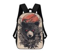 sinyumoney Panda Bear Sunset Japan Kinderrucksack Mädchen 3D Schultaschen, Kinderrucksack Kleinkinder Schultasche, Freizeitrucksack Modische Schultasche 17inch